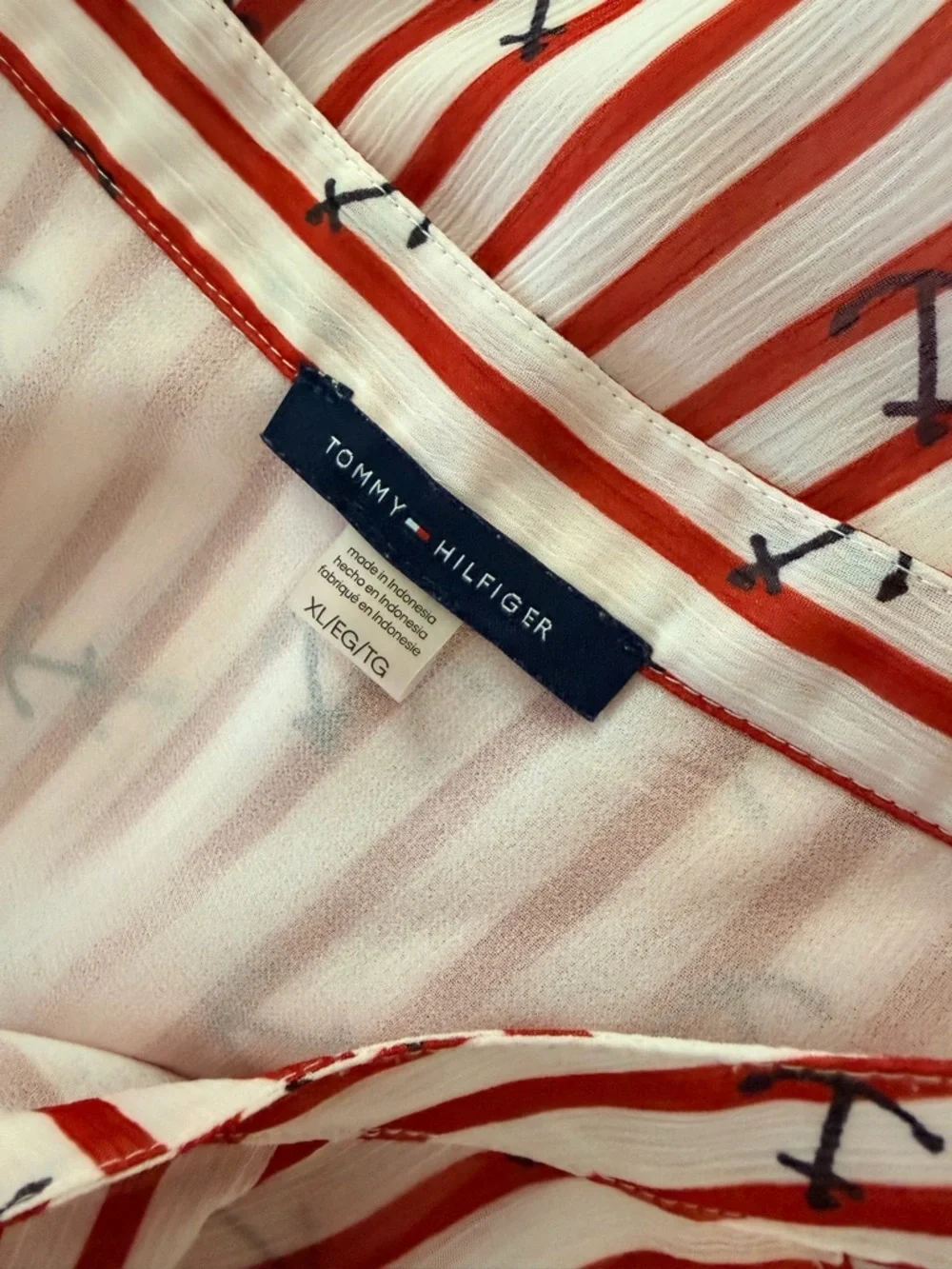 Tommy Hilfiger Nautical Ruffle Tie-Neck Blouse - Picture 6 of 8